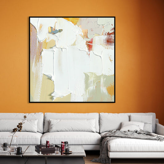 Abstract Golden Harvest Oil Painting for Vibrant Home Decor