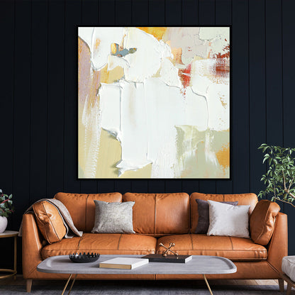 Abstract Golden Harvest Oil Painting for Vibrant Home Decor