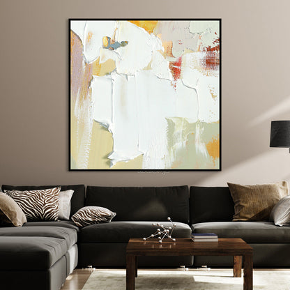 Abstract Golden Harvest Oil Painting for Vibrant Home Decor