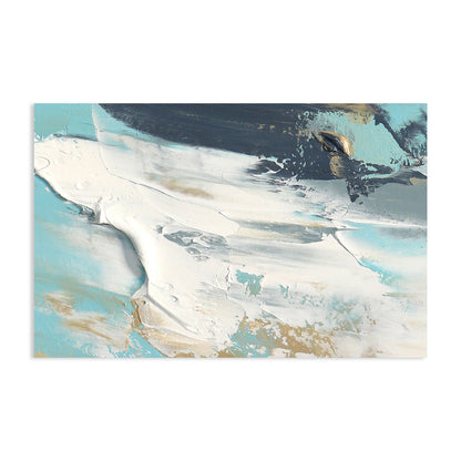 Serene Coastal Abstract Oil Painting for Modern Home Decor