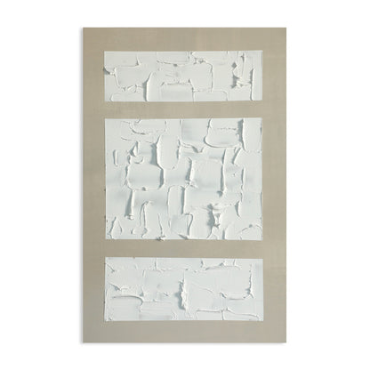 Tranquil Abstract White Oil Painting for Modern Home Decor