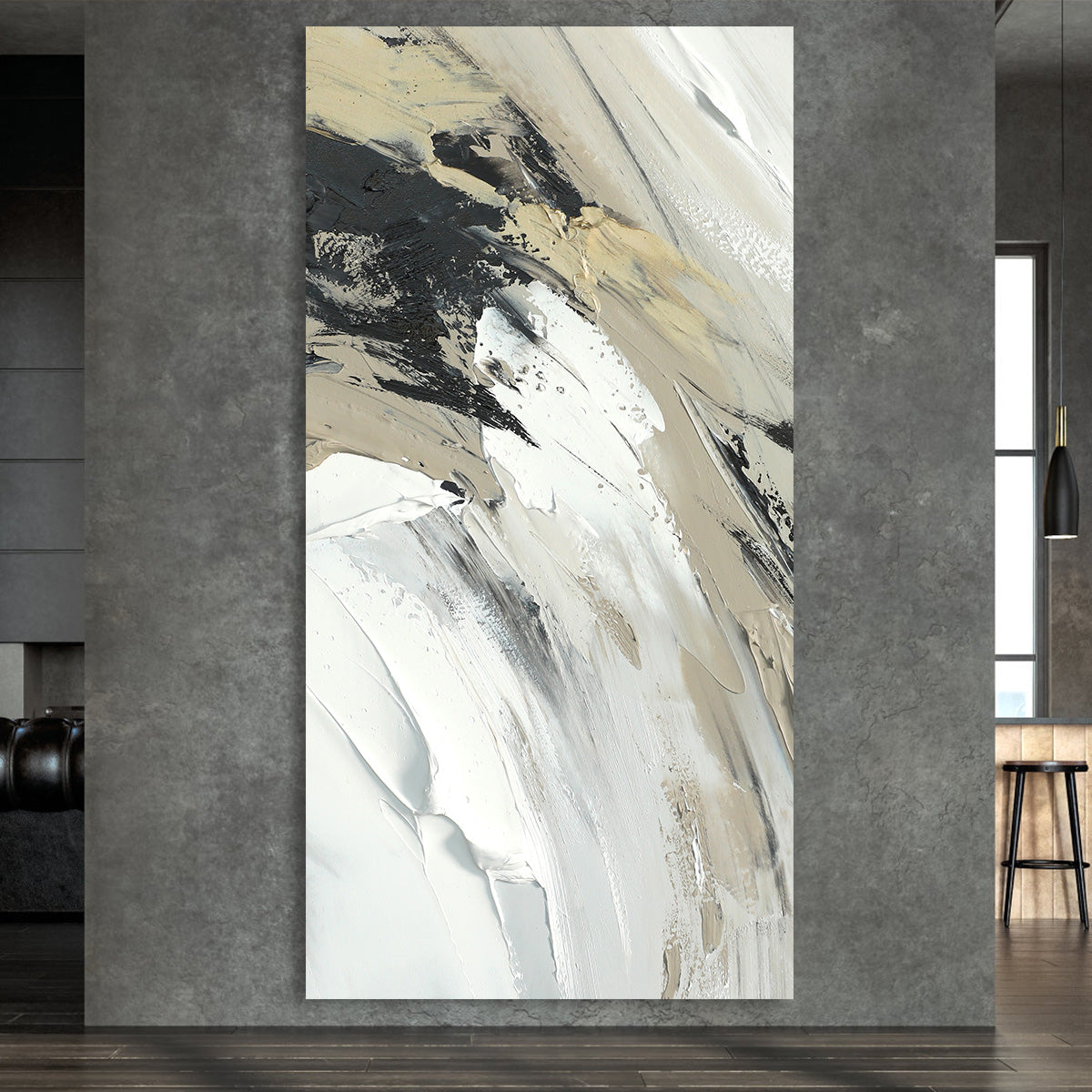 Serene Abstract Oil Painting for Modern Home Decor and Tranquil Living Spaces