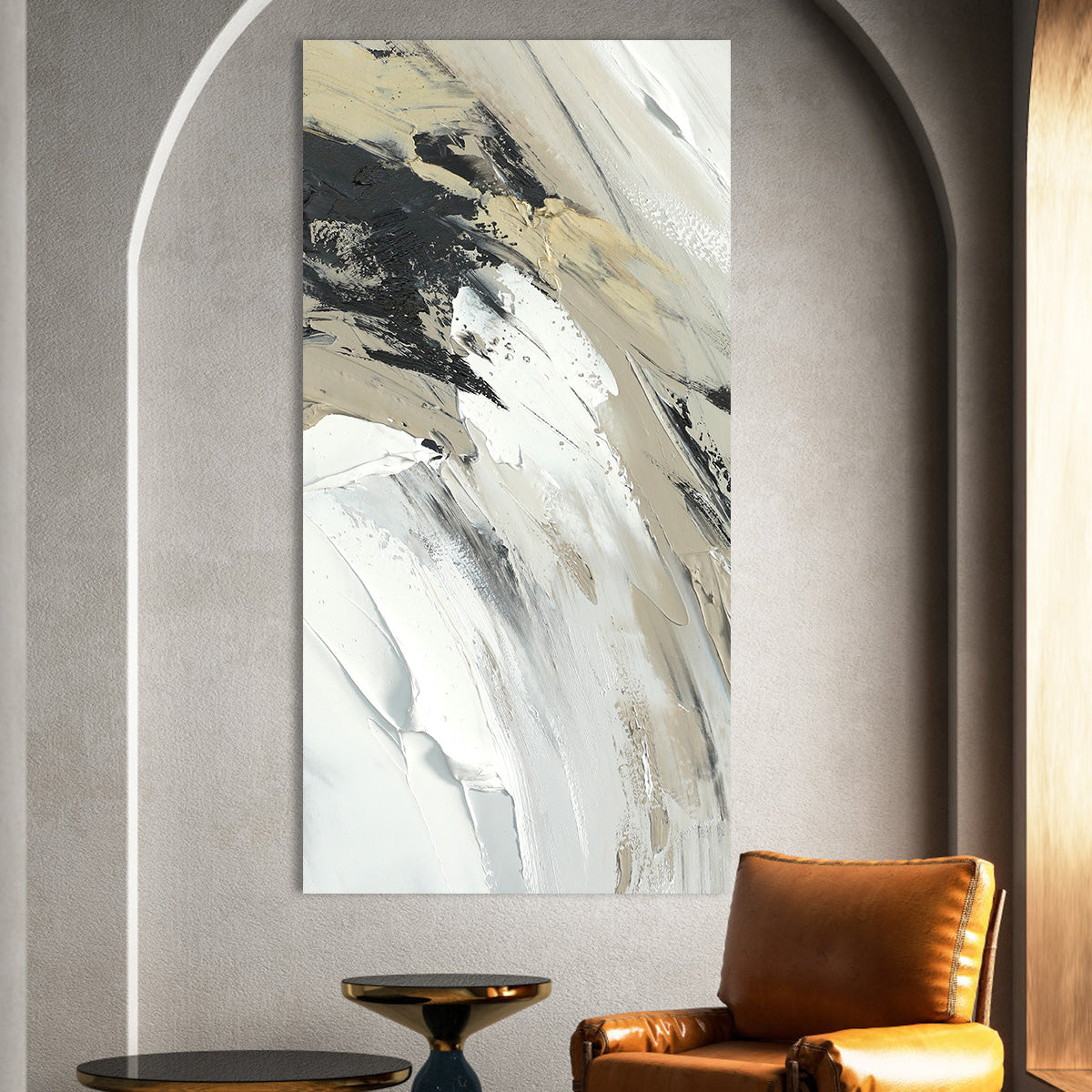 Serene Abstract Oil Painting for Modern Home Decor and Tranquil Living Spaces