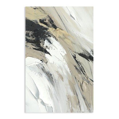 Modern Neutral Abstract Oil Painting for Elegant Home Decor