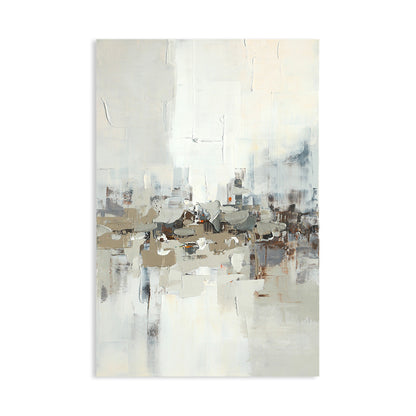 Calm Urban Abstract Oil Painting for Modern Home Decor