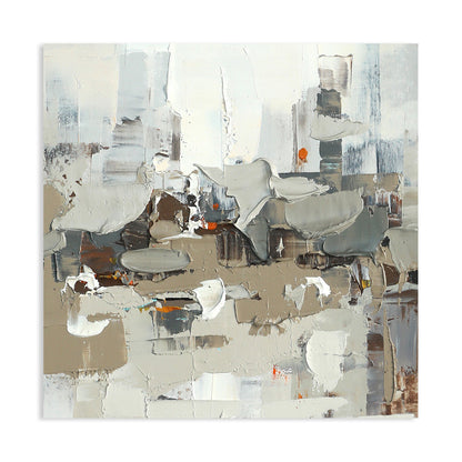 Contemporary Abstract Urban Landscape Oil Painting for Modern Home Decor