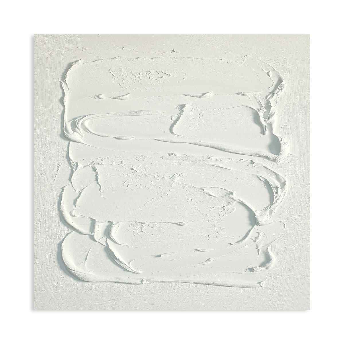Elegant Minimalist White Texture Oil Painting for Modern Home Decor