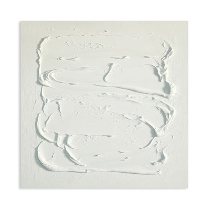 Elegant Minimalist White Texture Oil Painting for Modern Home Decor