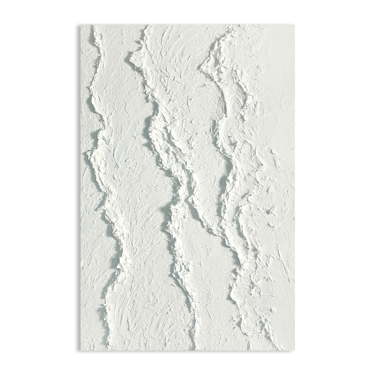 Abstract Textured White Oil Painting for Modern Home Decor