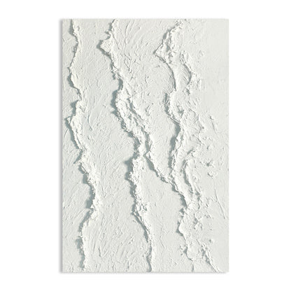 Abstract Textured White Oil Painting for Modern Home Decor