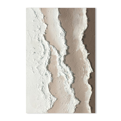 Abstract Earth Tones Oil Painting for Modern Home Decor