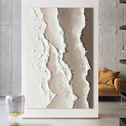 Abstract Earth Tones Oil Painting for Modern Home Decor