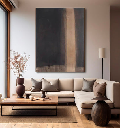 Elegant Minimalist Abstract Oil Painting for Modern Home Decor