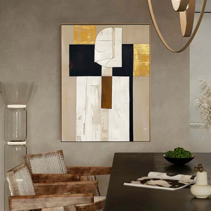 Modern Minimalist Portrait Oil Painting for Contemporary Home Decor