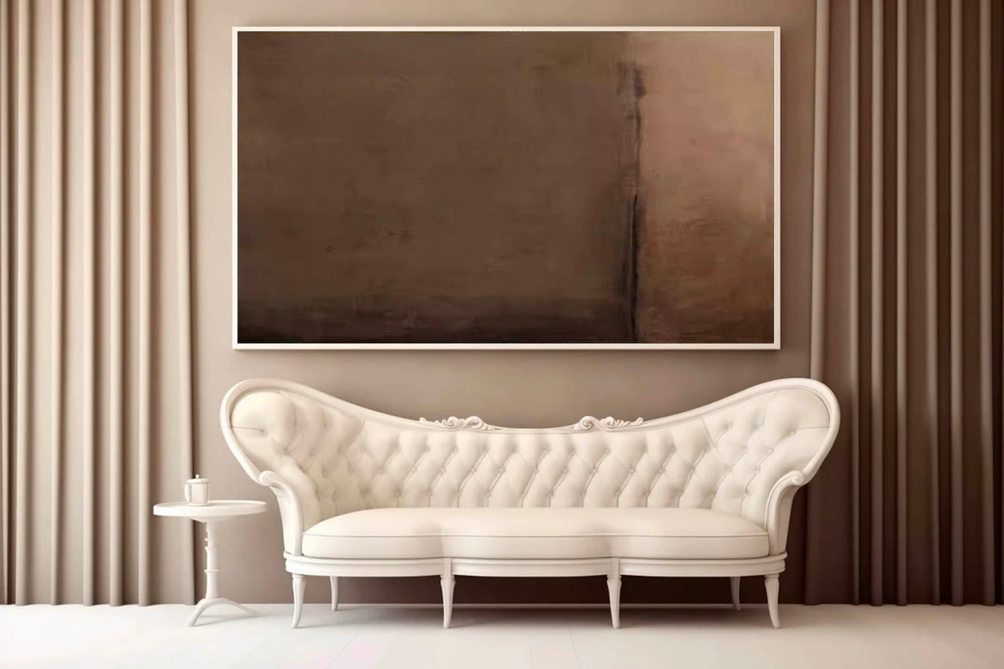 Serene Minimalist Abstract Oil Painting for Modern Home Decor