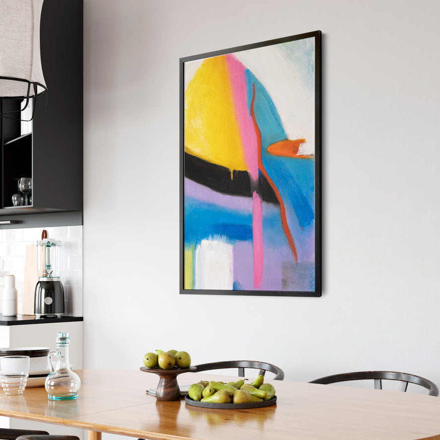 Vibrant Abstract Oil Painting with Bold Colors and Dynamic Shapes for Modern Art Lovers