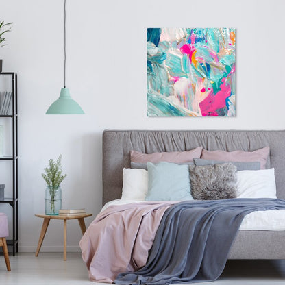 Vibrant Abstract Oil Painting - Modern Art for Home Decor
