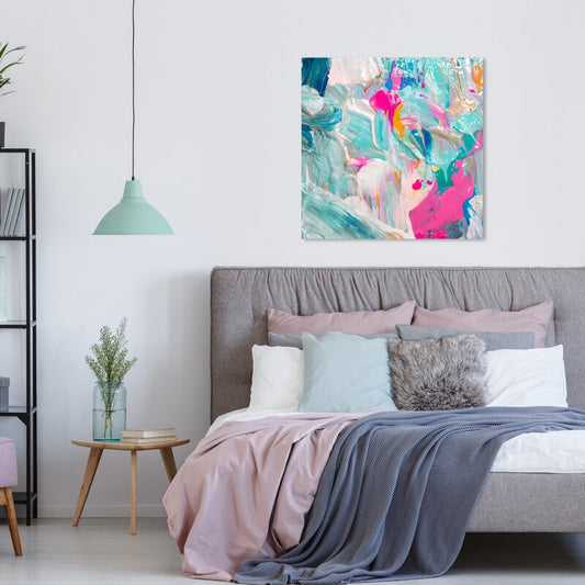 Vibrant Abstract Oil Painting - Modern Art for Home Decor