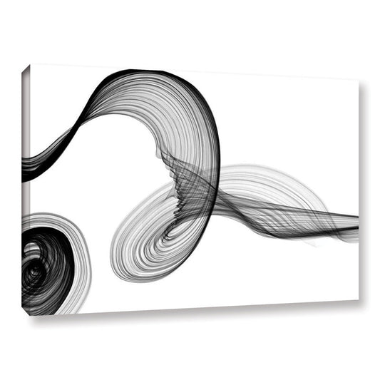 Abstract Black and White Swirls Art | Modern Canvas Wall Decor for Contemporary Spaces