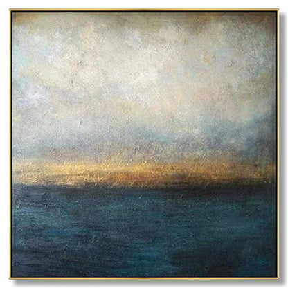 Serene Abstract Ocean Canvas Art for Tranquil Home Decor