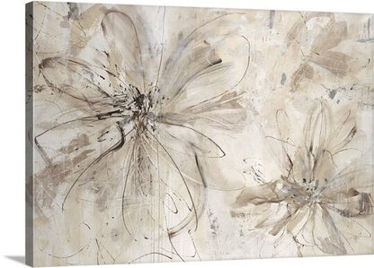 Elegant Milk and Honey Floral Oil Painting