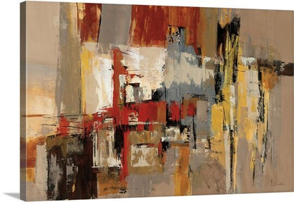 Colorful Abstract Oil Painting with Guitar and Saxophone Inspiration