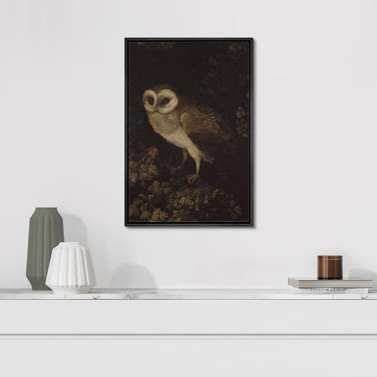 Rustic Owl Oil Painting for Cozy Farmhouse Decor and Nature-Inspired Modern Art