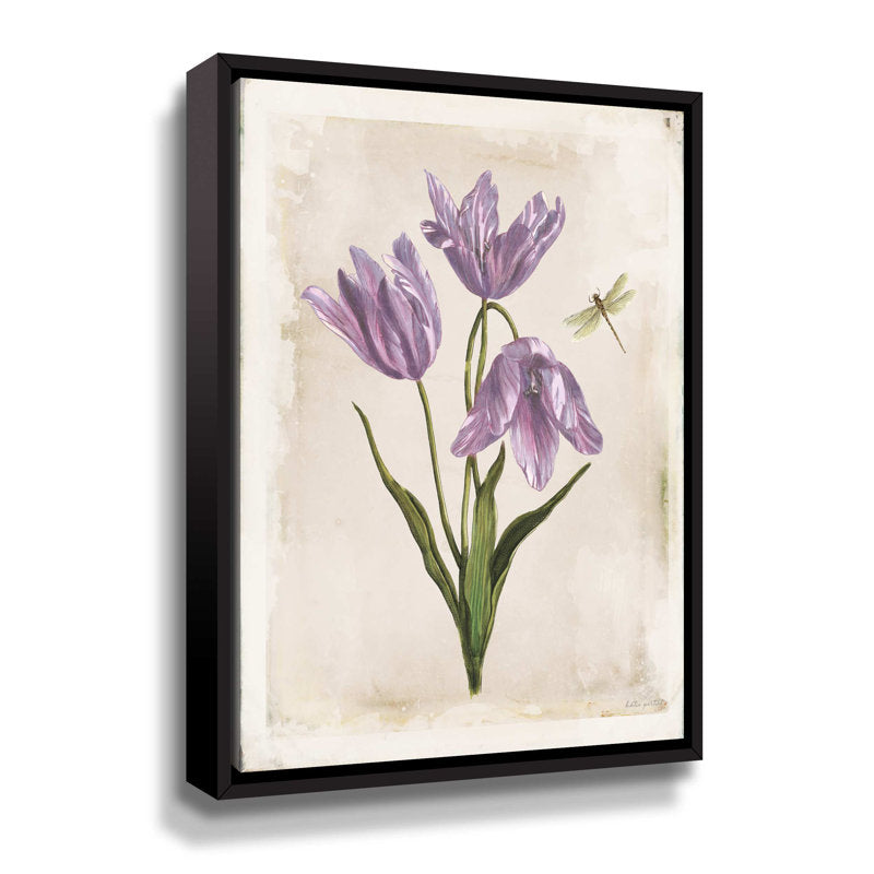 Elegant Purple Tulips Oil Painting for Floral Home Decor