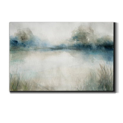 Serene Evening Waters - Tranquil Landscape Oil Painting for Home Decor