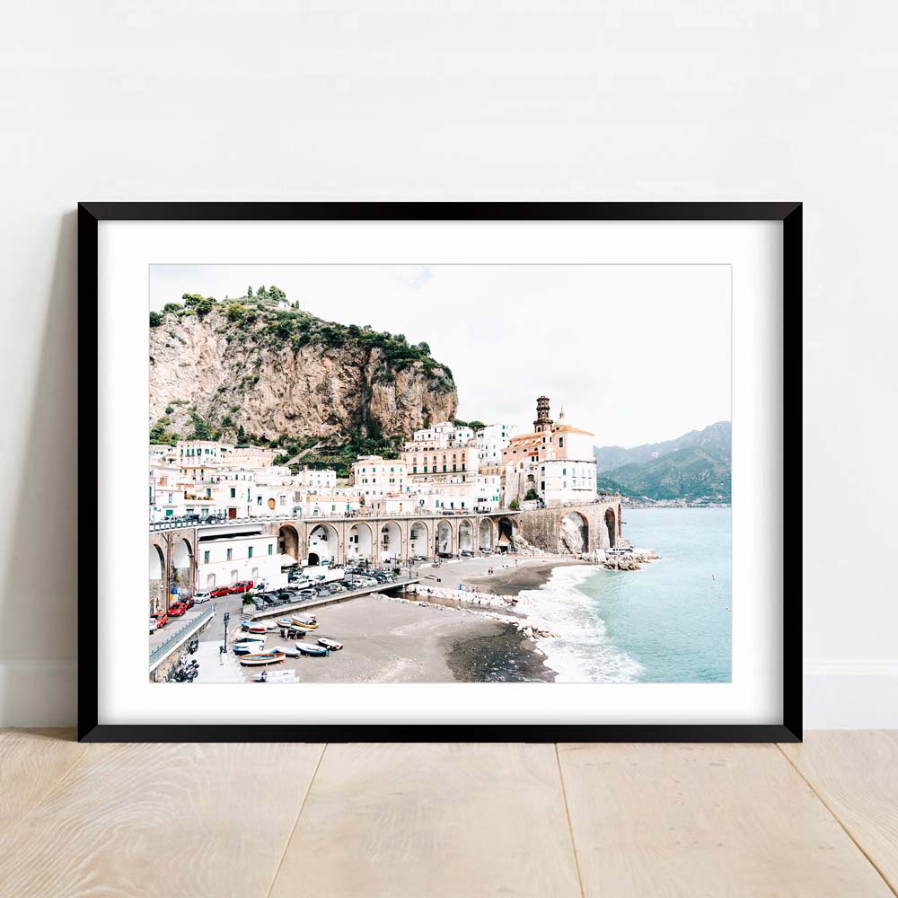 Serene Coastal Village Scene of Atrani on the Amalfi Coast Oil Painting