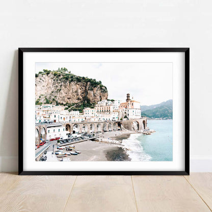 Serene Coastal Village Scene of Atrani on the Amalfi Coast Oil Painting