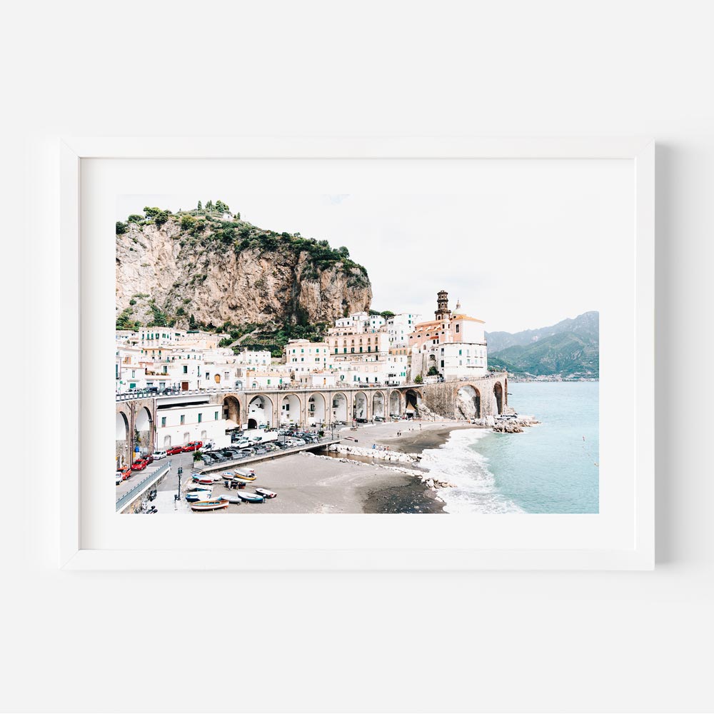 Serene Coastal Village Scene of Atrani on the Amalfi Coast Oil Painting