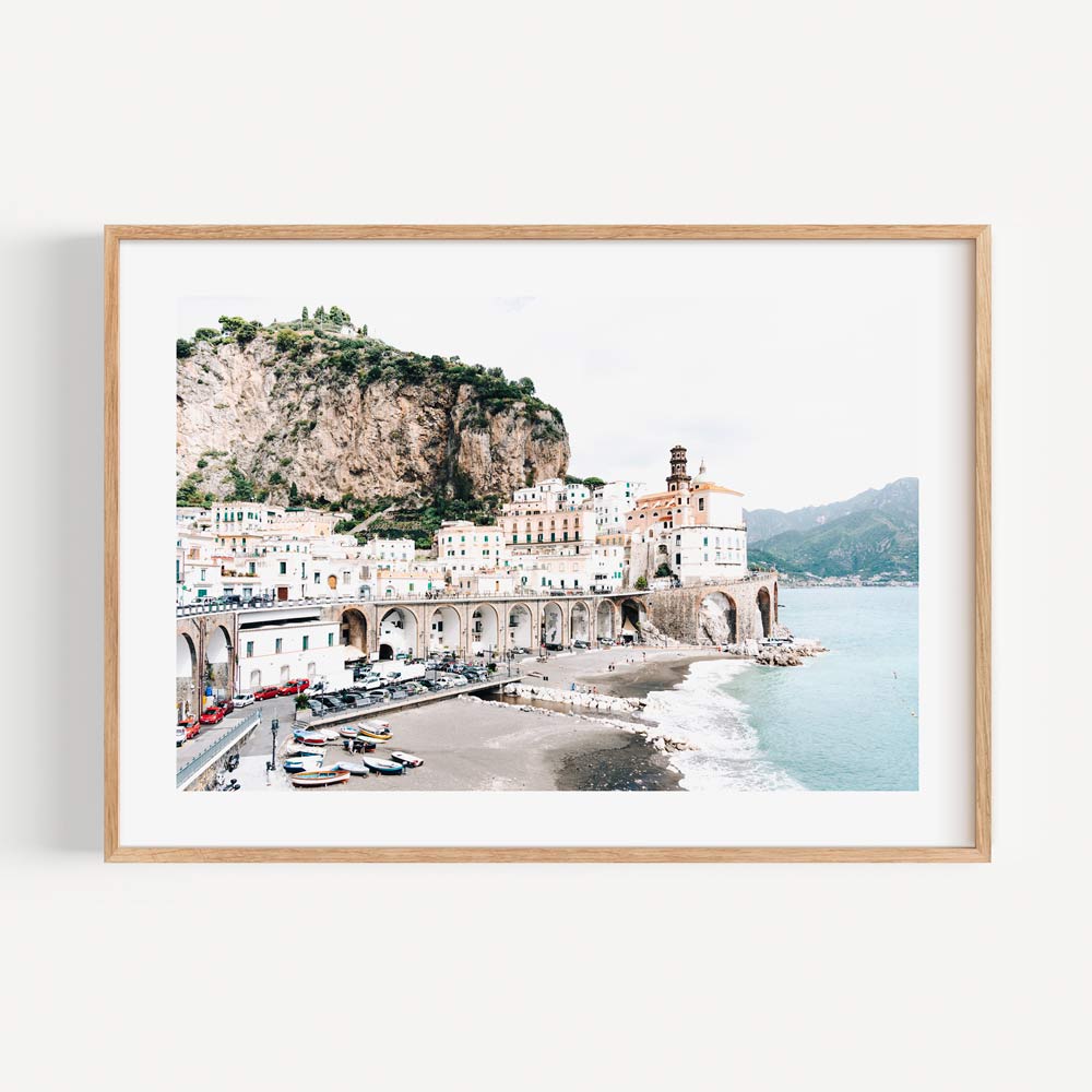 Serene Coastal Village Scene of Atrani on the Amalfi Coast Oil Painting