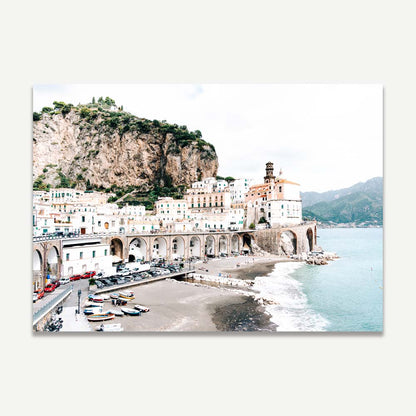 Serene Coastal Village Scene of Atrani on the Amalfi Coast Oil Painting