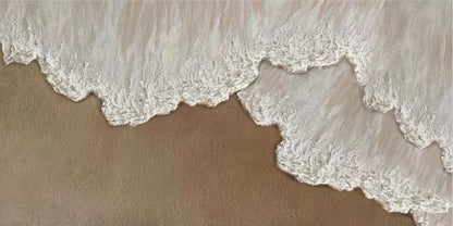 Serene Ocean Waves Landscape Oil Painting for Coastal Home Decor