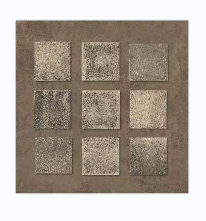 Abstract Textured Grid Wall Art in Earthy Tones for Modern Decor