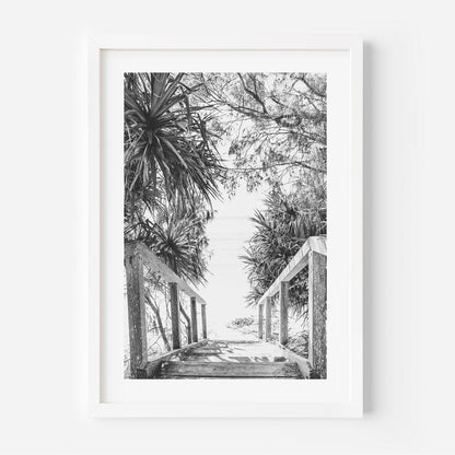 Black and White Surfer Art Set - Wategos Beach, Stairs, and More