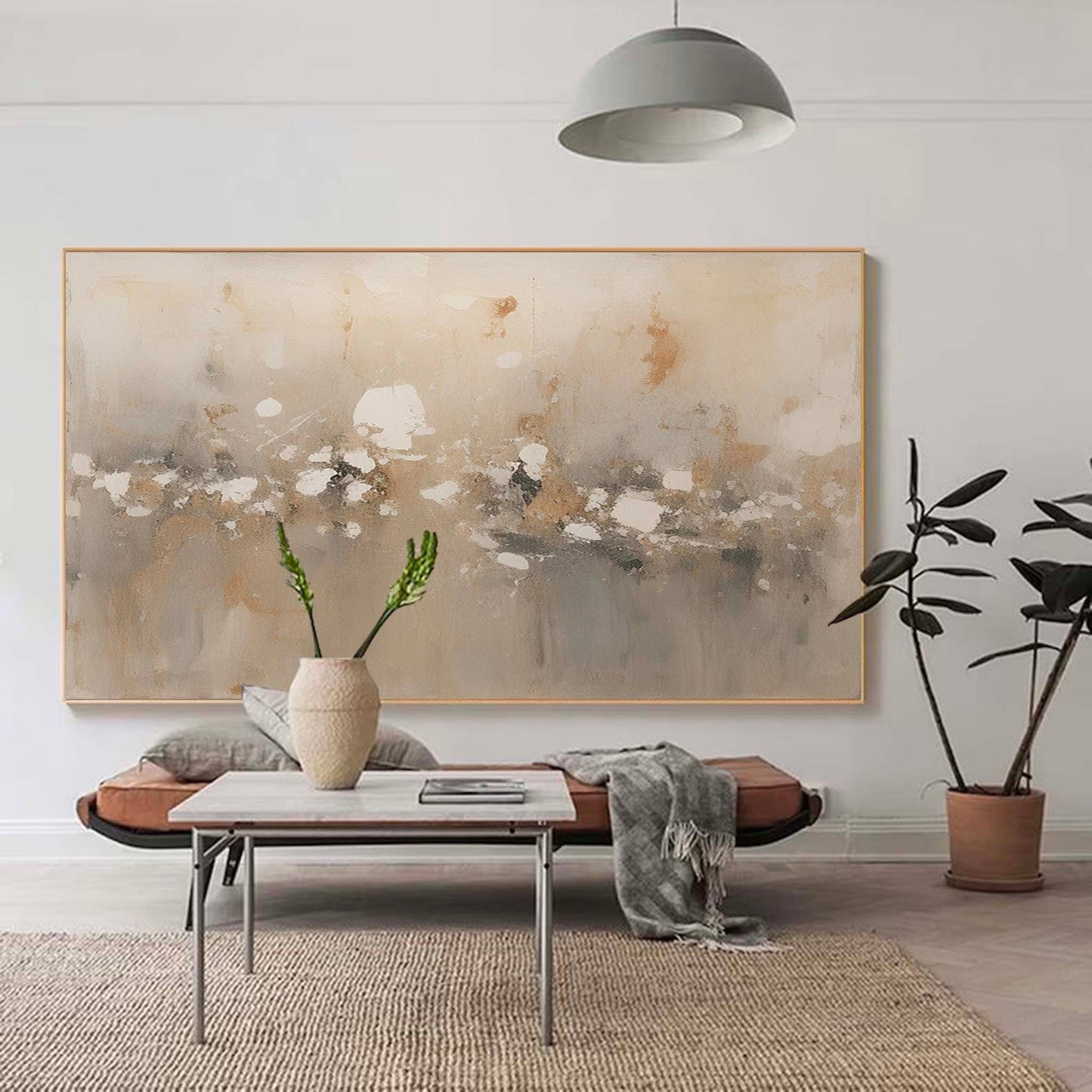 Elegant Minimalist Abstract Oil Painting for Modern Home D√©cor