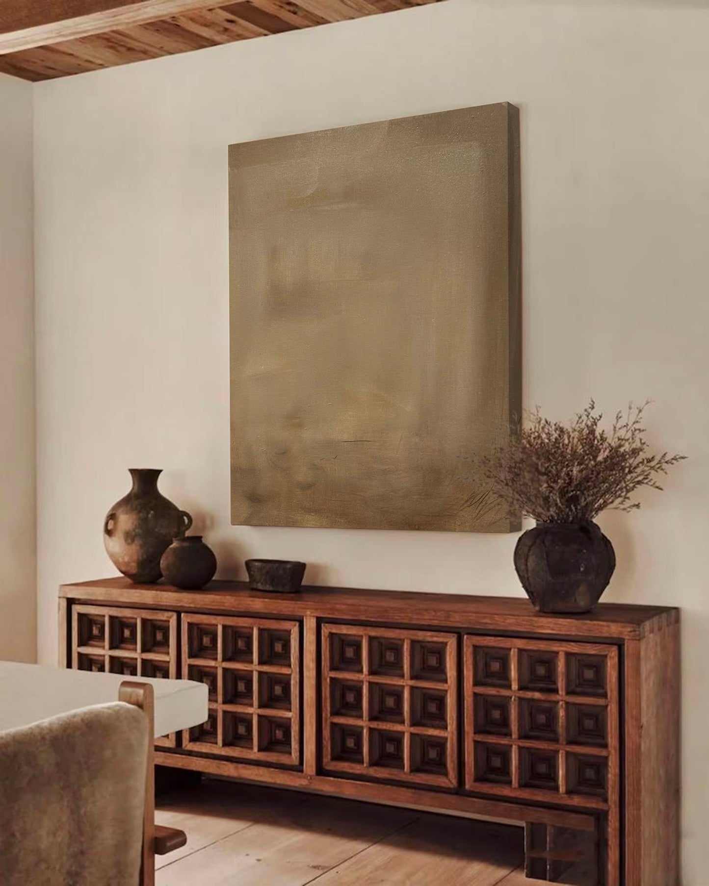 Elegant Minimalist Abstract Oil Painting for Modern Home Decor