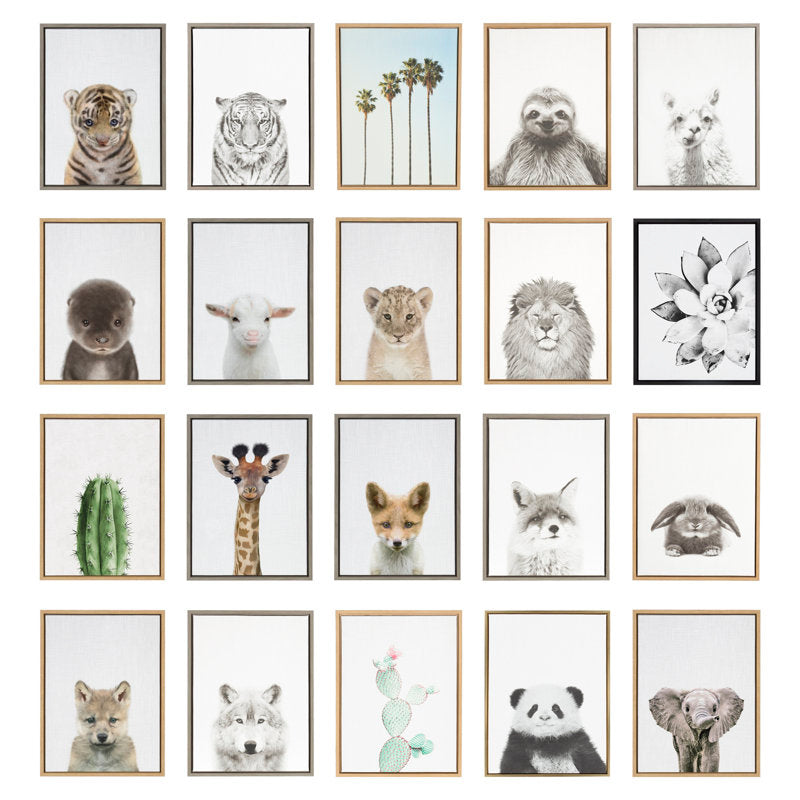 Wildlife Elegance: Bear, Deer, and Wolf Canvas Art Set for Nature Lovers