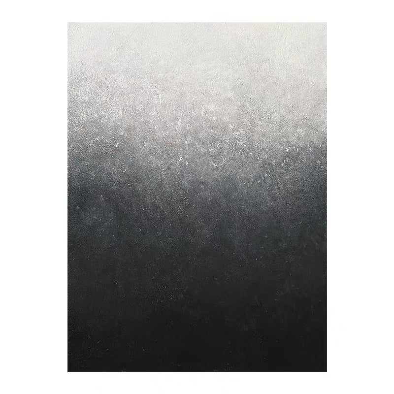 Abstract Serenity: Modern Oil Painting in Subtle Black and White Tones