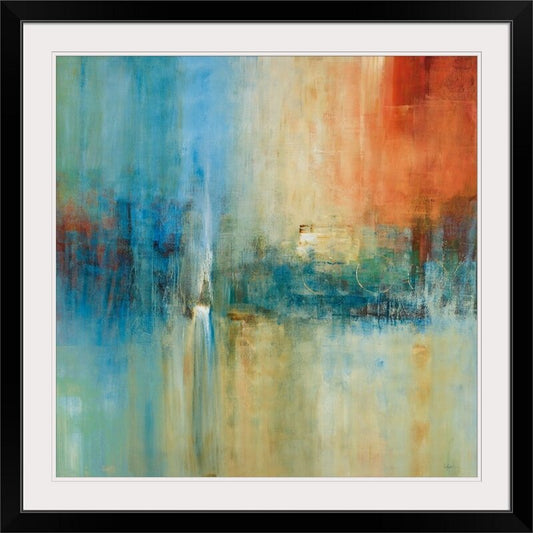 Blue Cascade Abstract Oil Painting