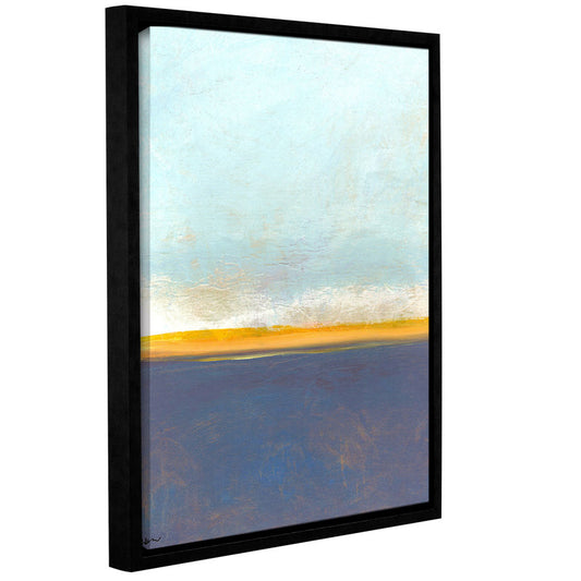 Stunning Abstract Oil Painting of Open Sky and Golden Horizon on Canvas