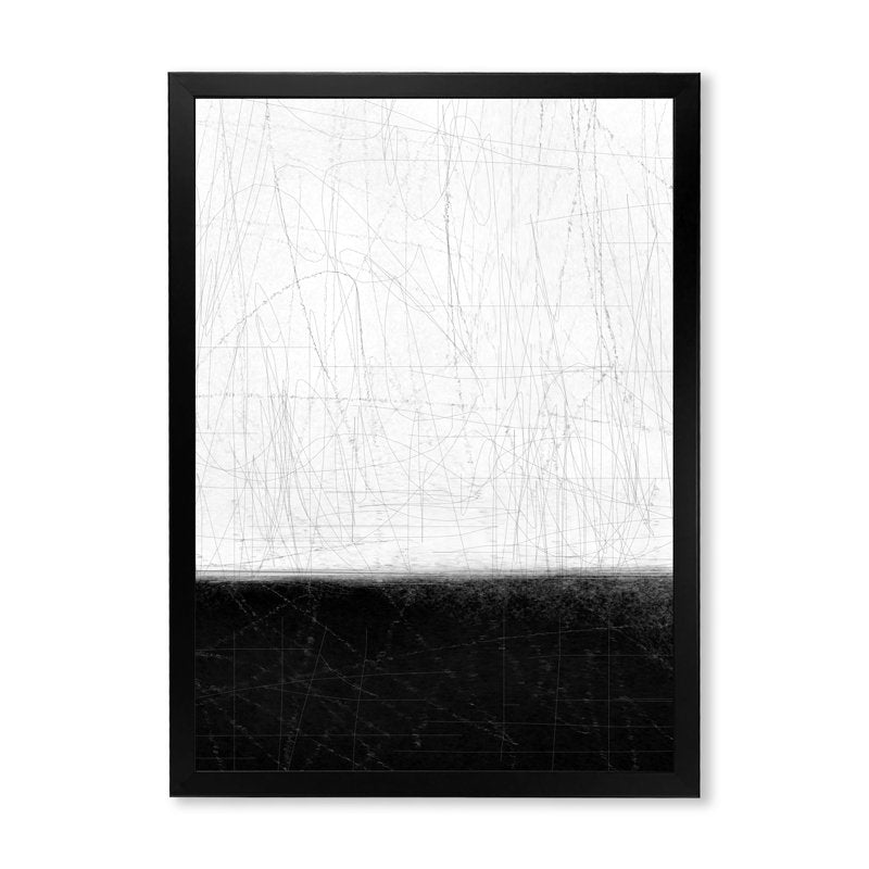 Modern Black and White Abstract Oil Painting for Contemporary Home Decor