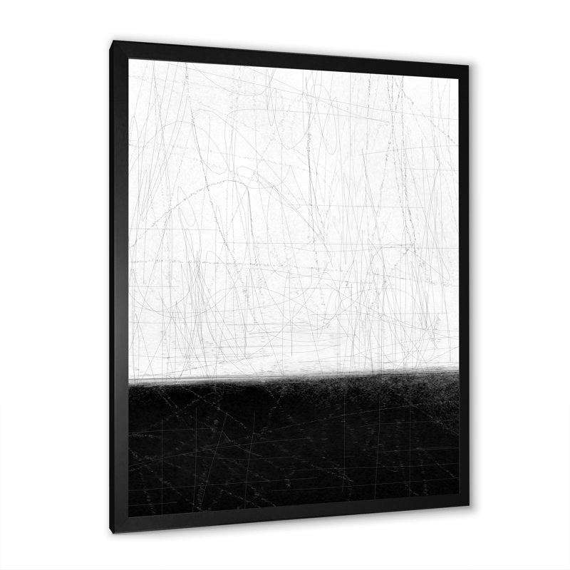 Modern Black and White Abstract Oil Painting for Contemporary Home Decor