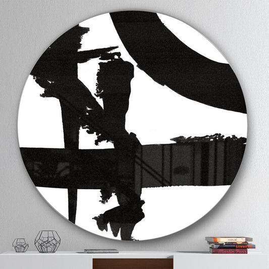 Abstract Black and White Circle Art for Modern Home Decor Wall Display
