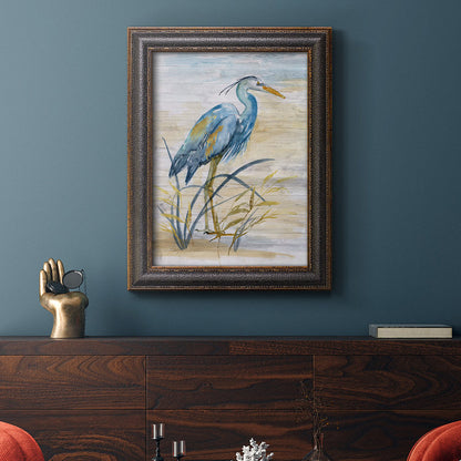 Elegant Blue Heron Oil Painting - Coastal Wildlife Art for Home Decor