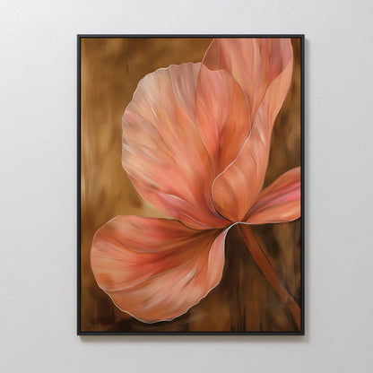 Elegant Blush Petals Floral Abstract Oil Painting for Modern Home Decor