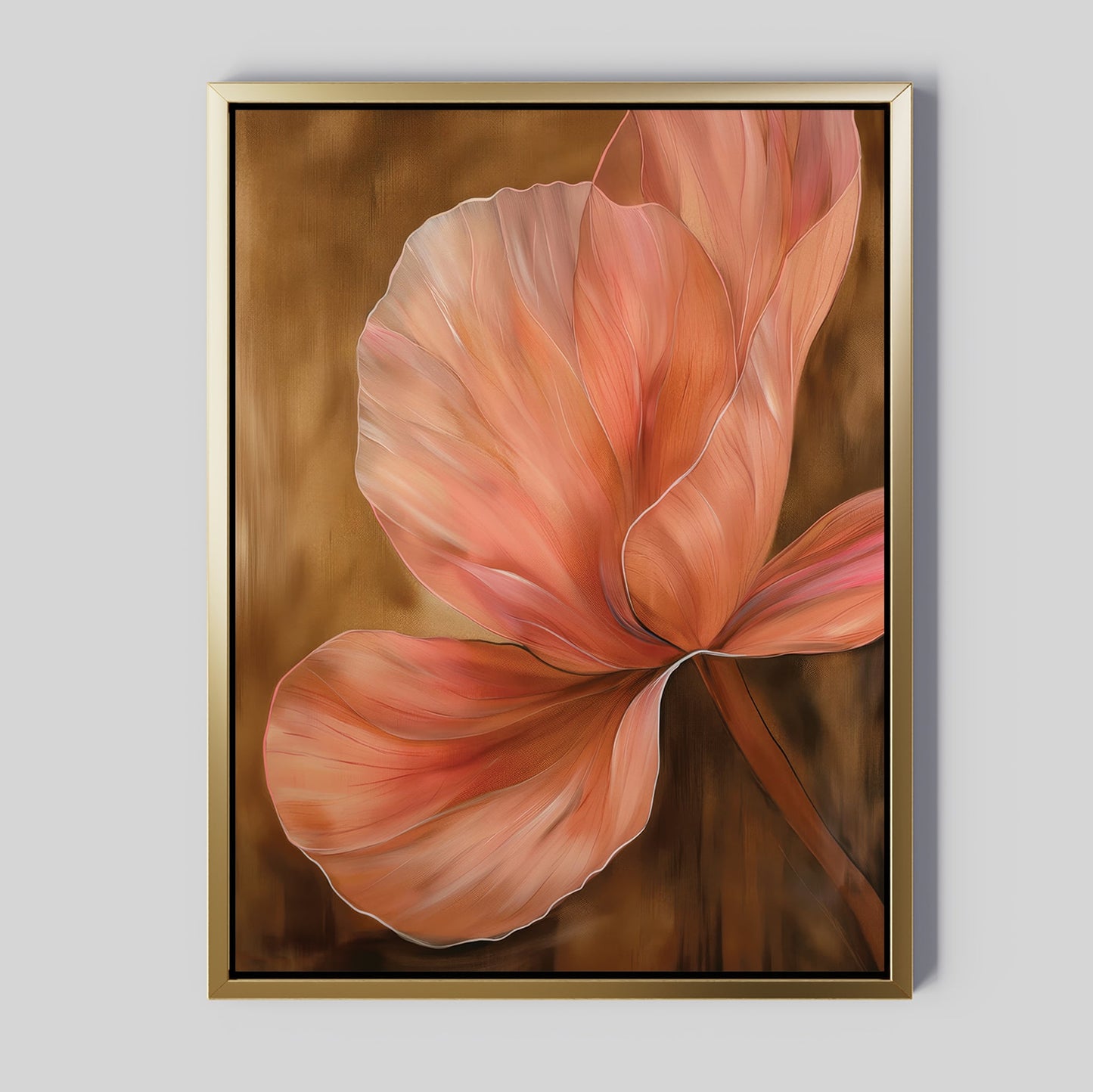 Elegant Blush Petals Floral Abstract Oil Painting for Modern Home Decor