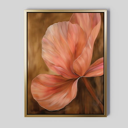 Elegant Blush Petals Floral Abstract Oil Painting for Modern Home Decor